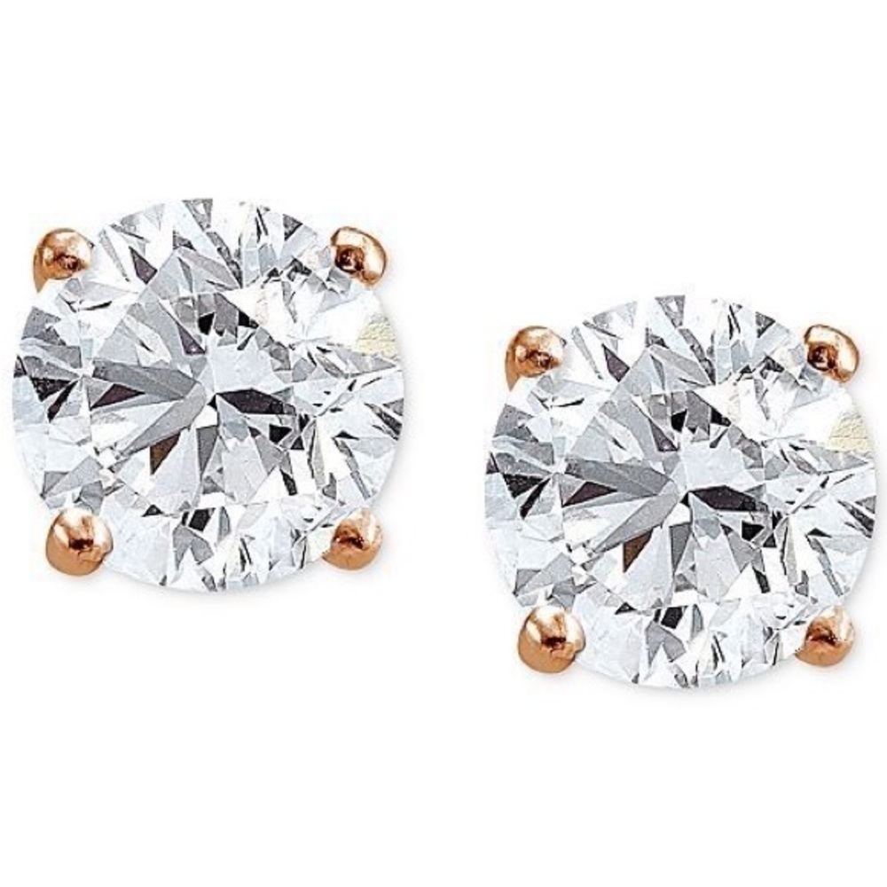 Giani Bernini NWT cubic zirconia 18k rose gold stud earrings